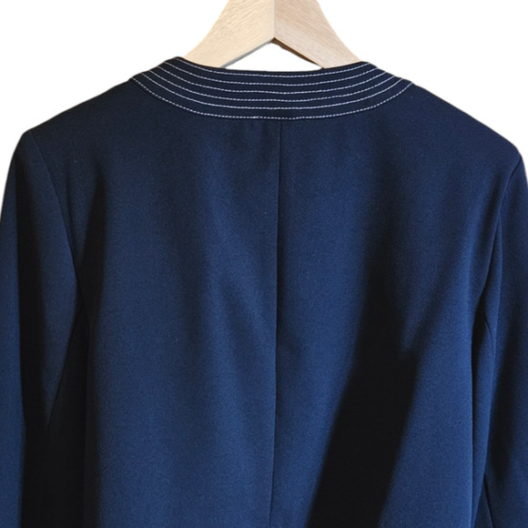 NWT! Tommy Hilfiger Cropped Blazer Navy Women's Size XLarge - Picture 11 of 12